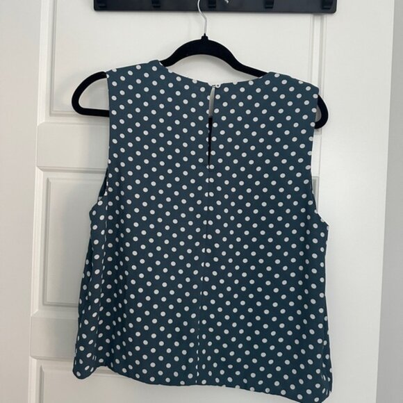 T Tahari Blue Boxy Tank Top - Picture 2 of 3